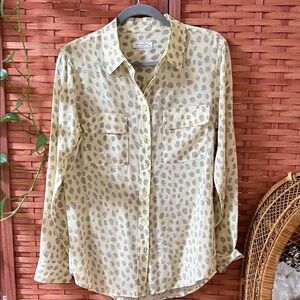 Equipment Femme Light Yellow Silk Top